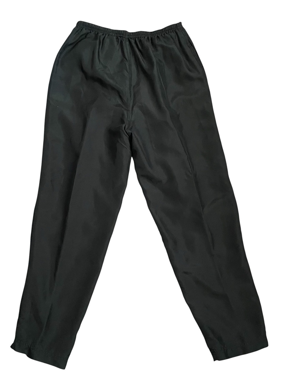 Mureli Vintage 100% Silk Pants Womens Small Black Elastic Waist Lined Trouser S - Picture 2 of 10